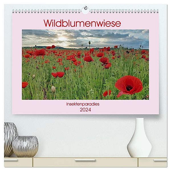 Wildblumenwiese Insektenparadies (hochwertiger Premium Wandkalender 2024 DIN A2 quer), Kunstdruck in Hochglanz, Claudia Kleemann