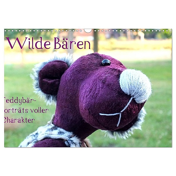Wilde Bären - Teddybär-Porträts voller Charakter (Wandkalender 2024 DIN A3 quer), CALVENDO Monatskalender, Verena Koepp