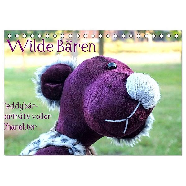 Wilde Bären - Teddybär-Porträts voller Charakter (Tischkalender 2024 DIN A5 quer), CALVENDO Monatskalender, Verena Koepp