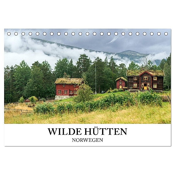 Wilde Hütten Norwegen (Tischkalender 2024 DIN A5 quer), CALVENDO Monatskalender, wildeyes