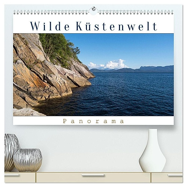 Wilde Küstenwelt - Panorama (hochwertiger Premium Wandkalender 2024 DIN A2 quer), Kunstdruck in Hochglanz, Reiner Pechmann