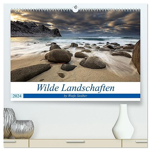 Wilde Landschaften (hochwertiger Premium Wandkalender 2024 DIN A2 quer), Kunstdruck in Hochglanz, Woife Stoiber