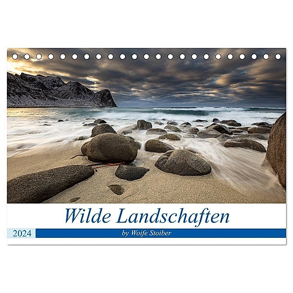 Wilde Landschaften (Tischkalender 2024 DIN A5 quer), CALVENDO Monatskalender, Woife Stoiber