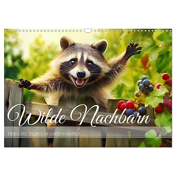 Wilde Nachbarn - Tierisches Treiben im Gartenparadies! (Wandkalender 2024 DIN A3 quer), CALVENDO Monatskalender, Anja Frost
