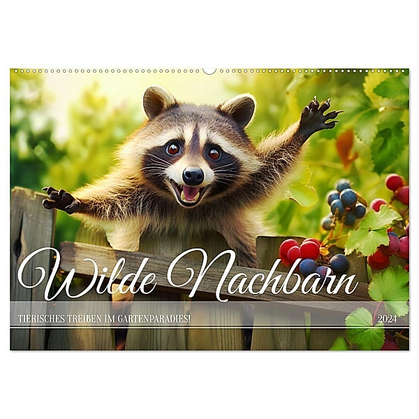Wilde Nachbarn - Tierisches Treiben im Gartenparadies! (Wandkalender 2024 DIN A2 quer), CALVENDO Monatskalender, Anja Frost