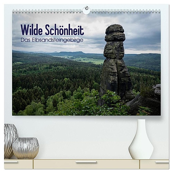 Wilde Schönheit - Das Elbsandsteingebirge (hochwertiger Premium Wandkalender 2024 DIN A2 quer), Kunstdruck in Hochglanz, Thomas Krebs