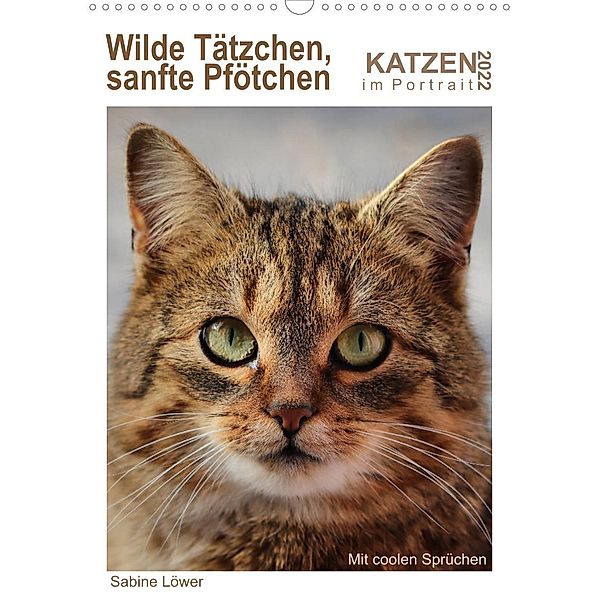 Wilde Tätzchen, sanfte Pfötchen (Wandkalender 2022 DIN A3 hoch), Sabine Löwer