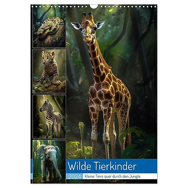 Wilde Tierkinder (Wandkalender 2024 DIN A3 hoch), CALVENDO Monatskalender, Steffen Gierok-Latniak