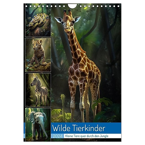 Wilde Tierkinder (Wandkalender 2024 DIN A4 hoch), CALVENDO Monatskalender, Steffen Gierok-Latniak