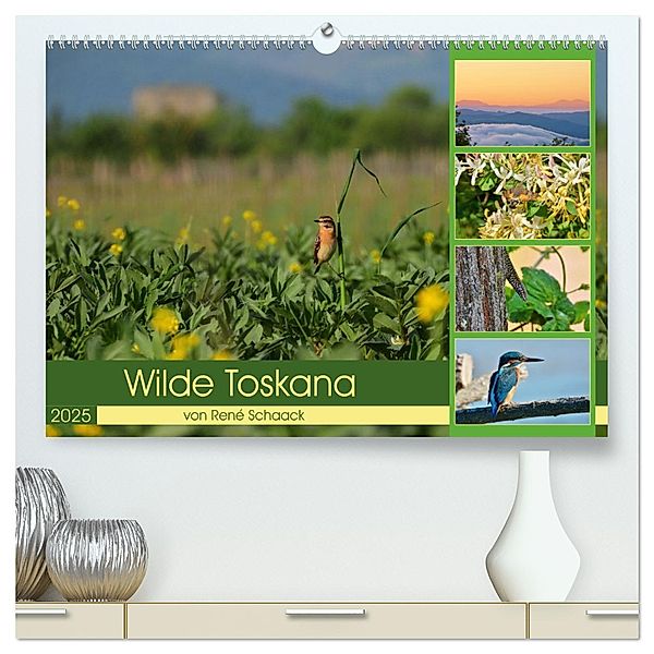 Wilde Toskana - von René Schaack (hochwertiger Premium Wandkalender 2025 DIN A2 quer), Kunstdruck in Hochglanz, Calvendo, René Schaack