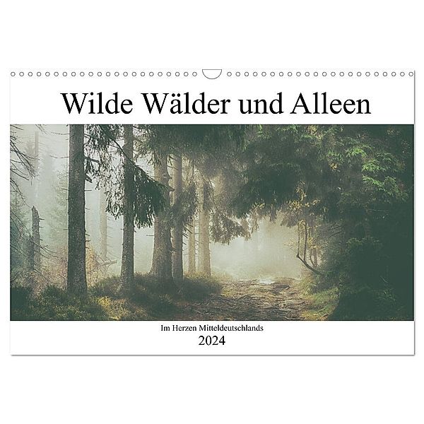 Wilde Wälder und Alleen im Herzen Mitteldeuschlands (Wandkalender 2024 DIN A3 quer), CALVENDO Monatskalender, Steffen Wenske