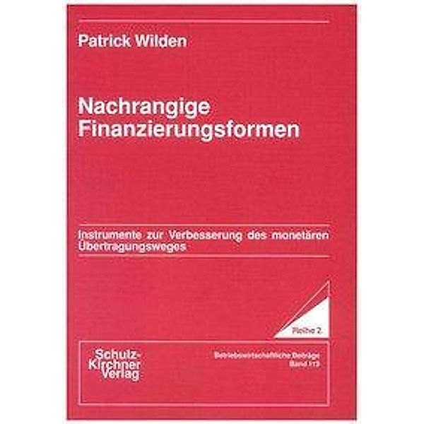 Wilden, P: Nachrangige Finanzierungsformen, Patrick Wilden