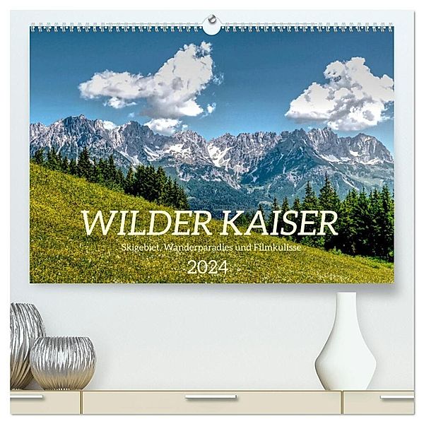 Wilder Kaiser - Skigebiet, Wanderparadies und Filmkulisse (hochwertiger Premium Wandkalender 2024 DIN A2 quer), Kunstdruck in Hochglanz, Chistof Vieweg