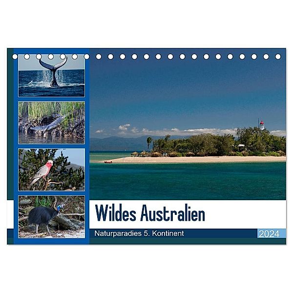 Wildes Australien - Naturparadies 5. Kontinent (Tischkalender 2024 DIN A5 quer), CALVENDO Monatskalender, Photo4emotion.com