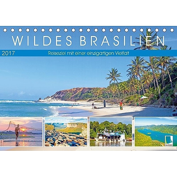 Wildes Brasilien: Reiseziel mit einer einzigartigen Vielfalt (Tischkalender 2017 DIN A5 quer), CALVENDO