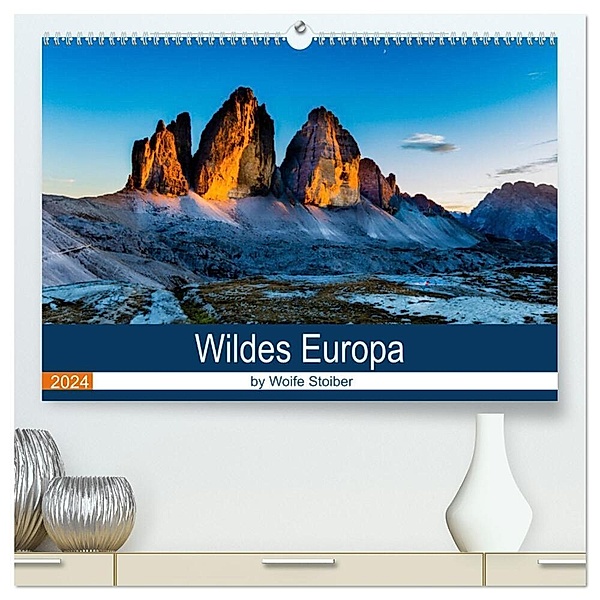Wildes Europa (hochwertiger Premium Wandkalender 2024 DIN A2 quer), Kunstdruck in Hochglanz, Woife Stoiber