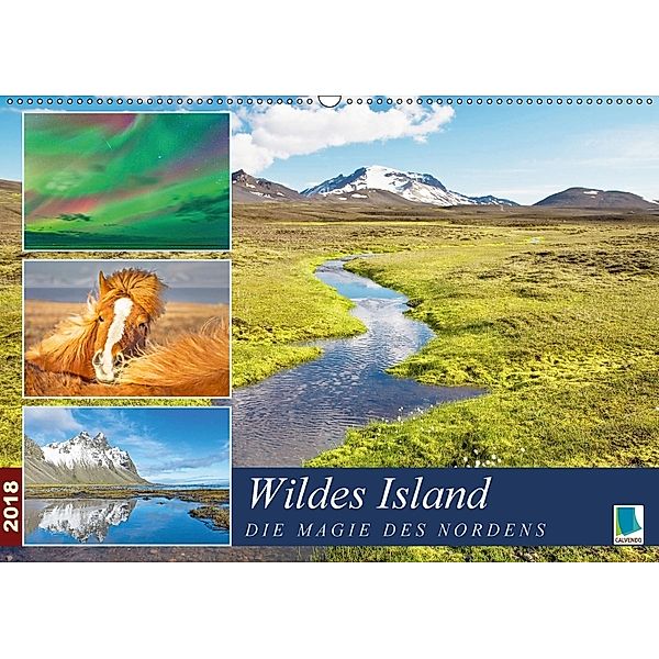 Wildes Island: Die Magie des Nordens (Wandkalender 2018 DIN A2 quer) Dieser erfolgreiche Kalender wurde dieses Jahr mit, CALVENDO