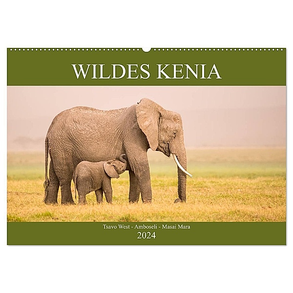 Wildes Kenia (Wandkalender 2024 DIN A2 quer), CALVENDO Monatskalender, Martina Schikore