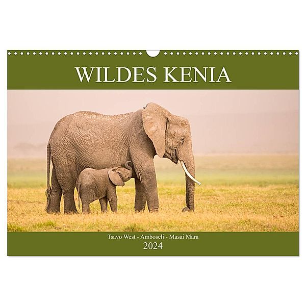 Wildes Kenia (Wandkalender 2024 DIN A3 quer), CALVENDO Monatskalender, Martina Schikore