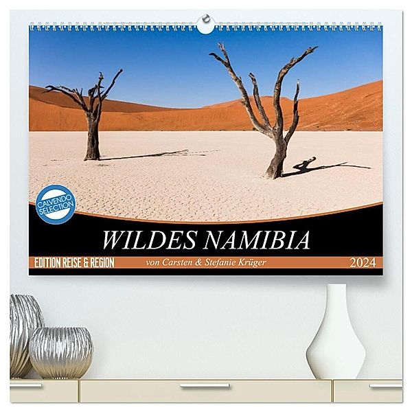 Wildes Namibia (hochwertiger Premium Wandkalender 2024 DIN A2 quer), Kunstdruck in Hochglanz, Stefanie Krüger