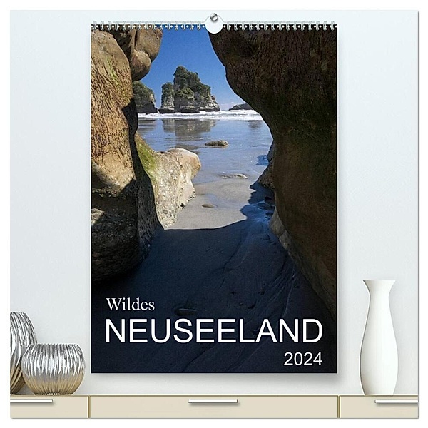 Wildes Neuseeland (hochwertiger Premium Wandkalender 2024 DIN A2 hoch), Kunstdruck in Hochglanz, Katja Jentschura
