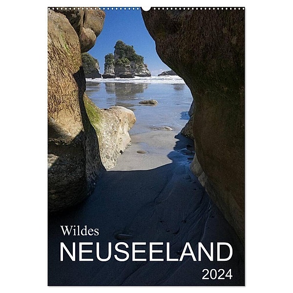 Wildes Neuseeland (Wandkalender 2024 DIN A2 hoch), CALVENDO Monatskalender, Katja Jentschura