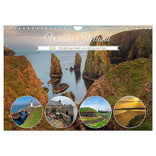Wildes Shetland, die Wikinger-Inseln am Rande der Welt. (Wandkalender 2024 DIN A4 quer), CALVENDO Monatskalender, Calvendo, Joana Kruse