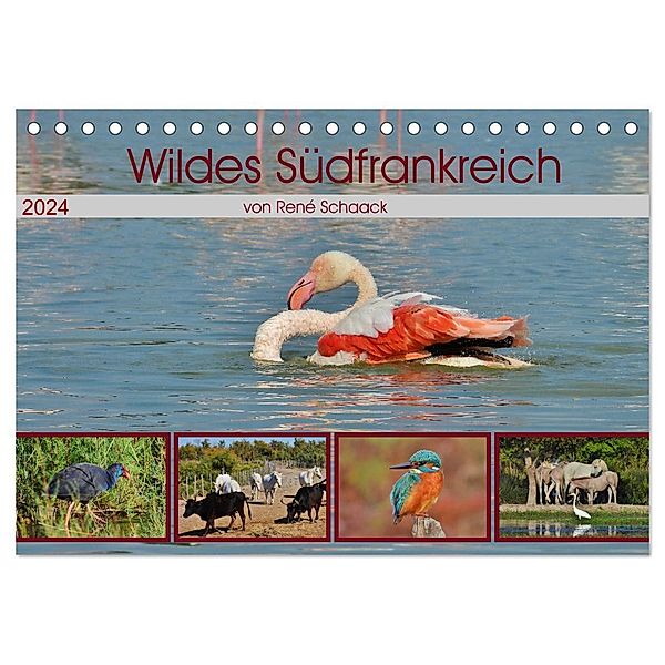 Wildes Südfrankreich (Tischkalender 2024 DIN A5 quer), CALVENDO Monatskalender, René Schaack