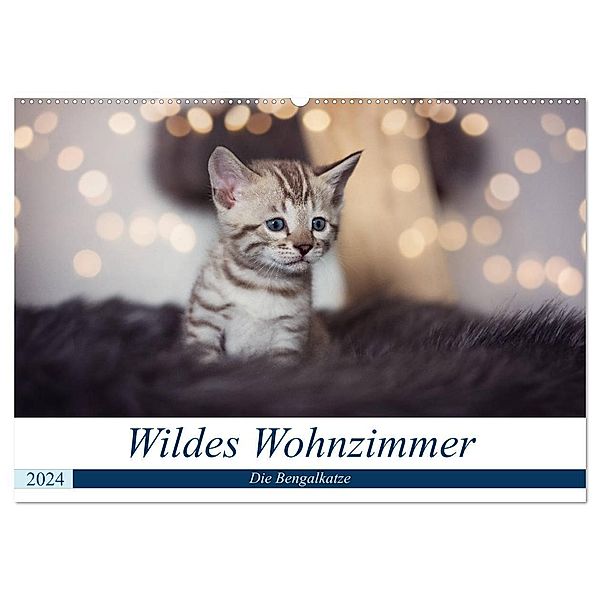 Wildes Wohnzimmer - Die Bengalkatze (Wandkalender 2024 DIN A2 quer), CALVENDO Monatskalender, Robyn meets Elos Photography