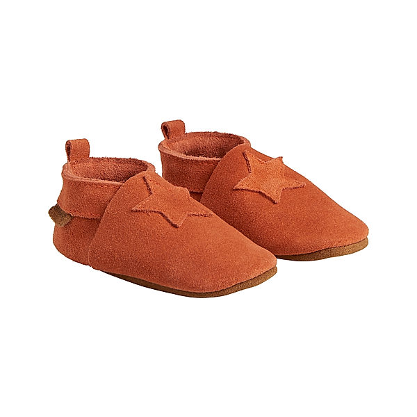 EN FANT Wildleder-Krabbelschuhe STERN in apricot brandy