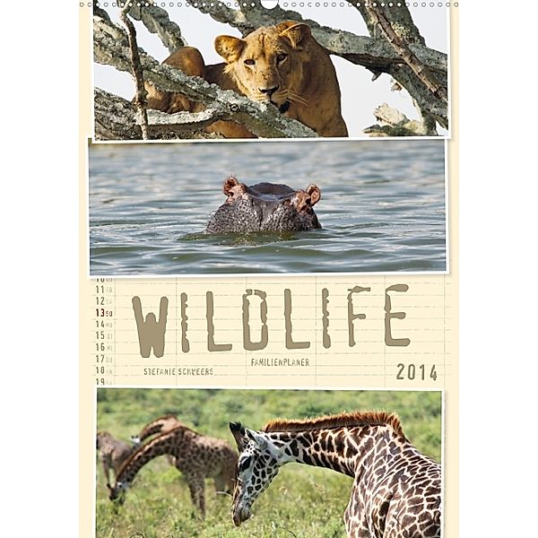 Wildlife 2014 - Familienplaner (Wandkalender 2014 DIN A4 hoch), Stefanie Schweers