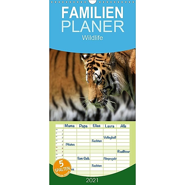 Wildlife II / 2021 - Familienplaner hoch (Wandkalender 2021 , 21 cm x 45 cm, hoch), Jens Klingebiel