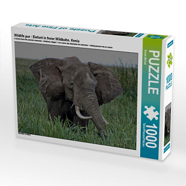 Wildlife pur : Elefant in freier Wildbahn. Kenia (Puzzle), Susan Michel