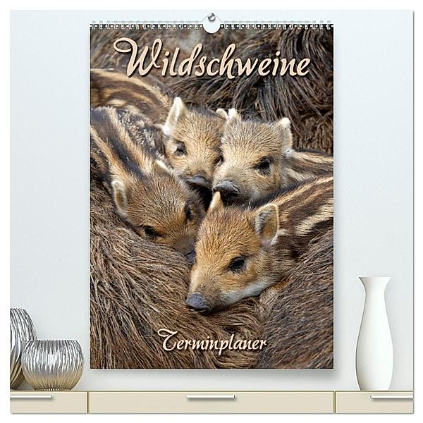 Wildschweine (hochwertiger Premium Wandkalender 2024 DIN A2 hoch), Kunstdruck in Hochglanz, Martina Berg