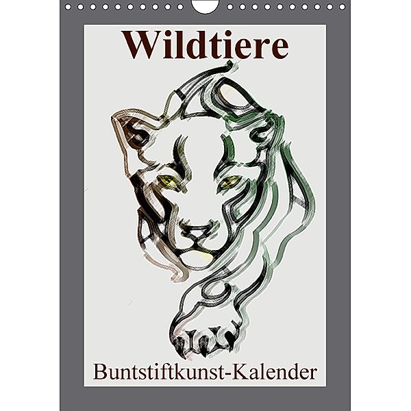 Wildtiere Bunstiftkunst-Kalender (Wandkalender 2018 DIN A4 hoch), Elisabeth Stanzer