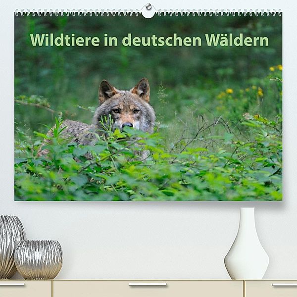 Wildtiere in deutschen Wäldern (Premium, hochwertiger DIN A2 Wandkalender 2023, Kunstdruck in Hochglanz), Karin Jähne
