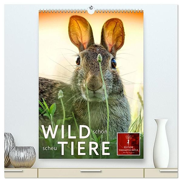 Wildtiere - schön und scheu (hochwertiger Premium Wandkalender 2024 DIN A2 hoch), Kunstdruck in Hochglanz, Peter Roder