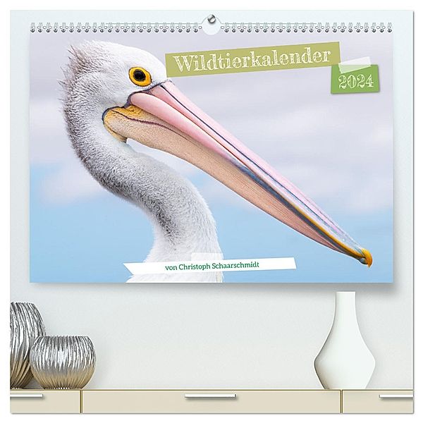 Wildtierkalender (hochwertiger Premium Wandkalender 2024 DIN A2 quer), Kunstdruck in Hochglanz, Christoph Schaarschmidt