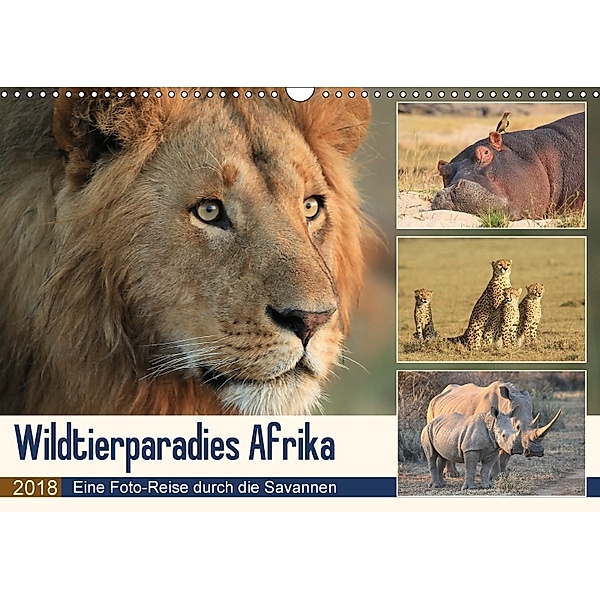 Wildtierparadies Afrika - Eine Foto-Reise durch die Savannen (Wandkalender 2018 DIN A3 quer) Dieser erfolgreiche Kalende, Michael Herzog