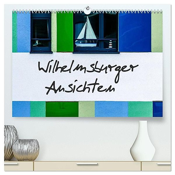 Wilhelmsburger Ansichten (hochwertiger Premium Wandkalender 2024 DIN A2 quer), Kunstdruck in Hochglanz, Gabi Hampe