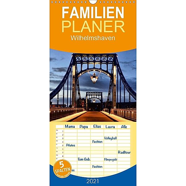 Wilhelmshaven - Familienplaner hoch (Wandkalender 2021 , 21 cm x 45 cm, hoch), Fotoblüte Birgit Müller