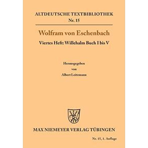 Willehalm Buch I bis V, Wolfram von Eschenbach