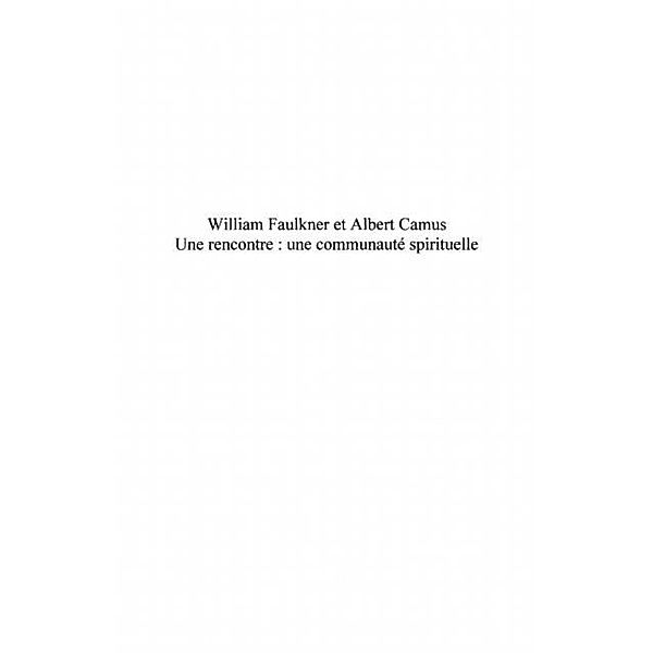 William faulkner et albert camus une ren / Hors-collection, Prioult Christiane