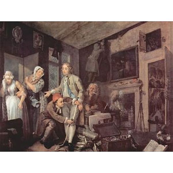 William Hogarth - Gemäldefolge Der Lebensweg eines Wüstlings, Szene: Der Erbe - 200 Teile (Puzzle)