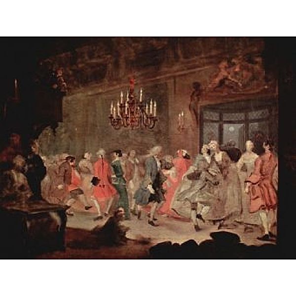 William Hogarth - Gemäldezyklus Glückliche Hochzeit, Szene: Der Ball - 100 Teile (Puzzle)
