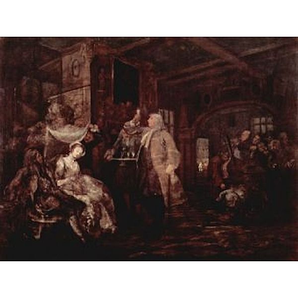 William Hogarth - Gemäldezyklus Glückliche Hochzeit, Szene: Das Hochzeitsbankett - 200 Teile (Puzzle)
