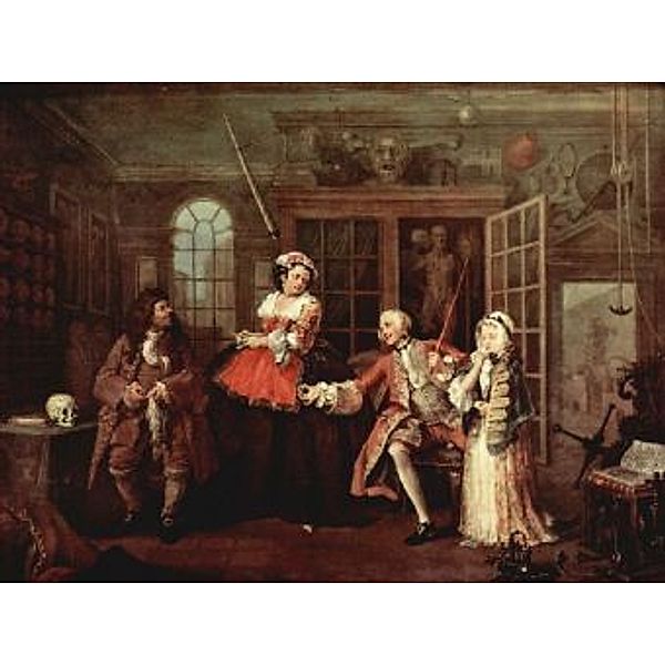 William Hogarth - Gemäldezyklus Mariage à la Mode, Szene: Besuch beim Kurpfuscher - 100 Teile (Puzzle)