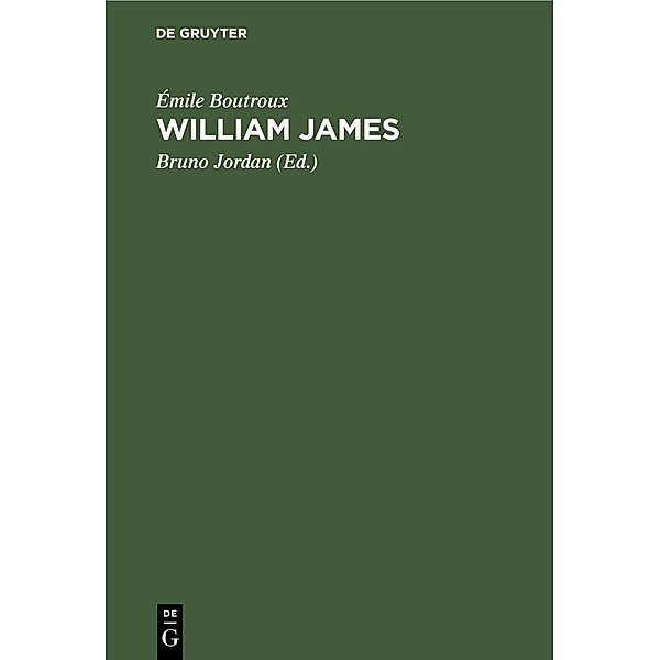 William James, Émile Boutroux