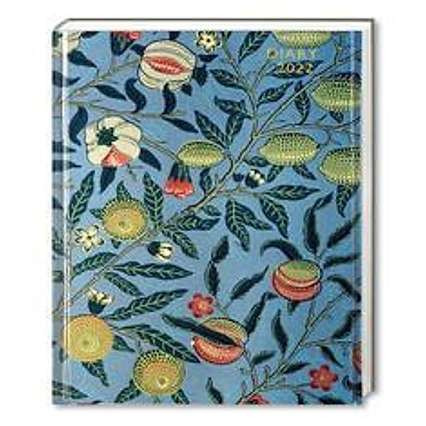 William Morris - Wallflower - Wandtapete mit Blumenmotiven - Taschenkalender 2022, Flame Tree Publishing