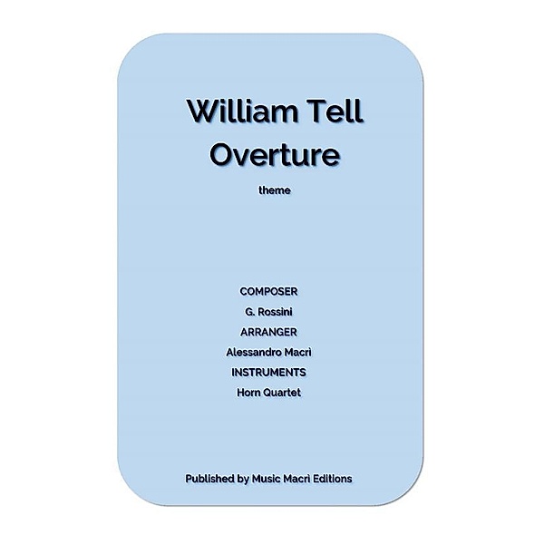 William Tell Overture, Alessandro Macrì